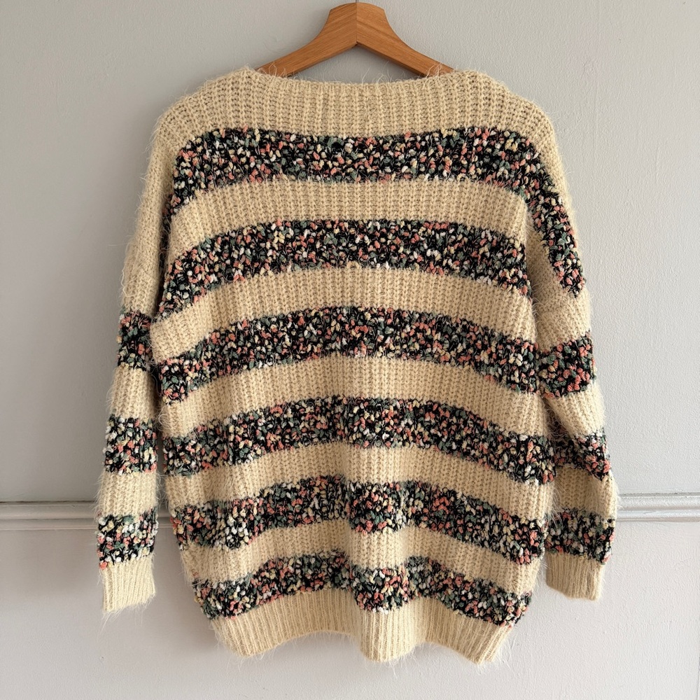 LA FEE VERTE > Confetti Striped Eyelash Sweater - Picture 5 of 5